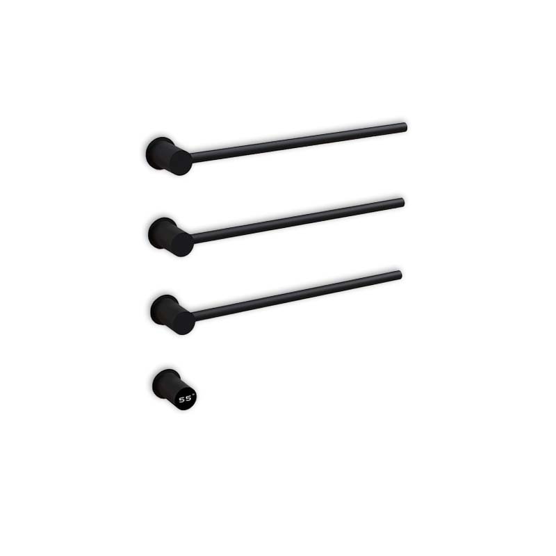 Elektrische Badkamer Radiator Griffin 30Watt met Thermostaat - Zwart