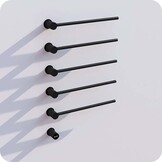 Elektrische Badkamer Radiator Eagle 30Watt met Thermostaat - Zwart