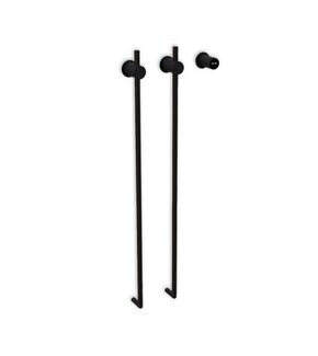 Elektrische Badkamer Radiator Basan 30Watt met Thermostaat - Zwart