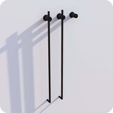 Elektrische Badkamer Radiator Basan 30Watt met Thermostaat - Zwart