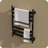 Elektrische Badkamer Radiator Huma 85Watt met Thermostaat - Zwart