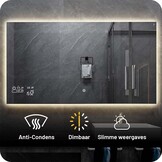 Badkamerspiegel Nova met Infraroodverwarming en LED - Smart - Frameloos - 60x60cm 200W