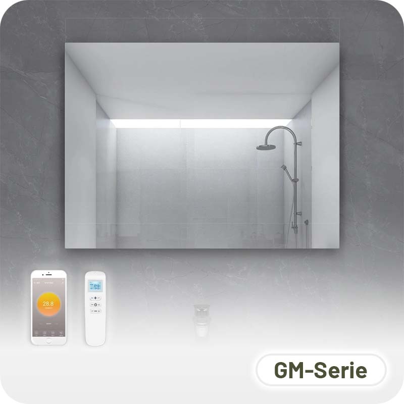 Badkamerspiegel GM met Infraroodverwarming en Wifi - Frameloos - 60x80cm 450W