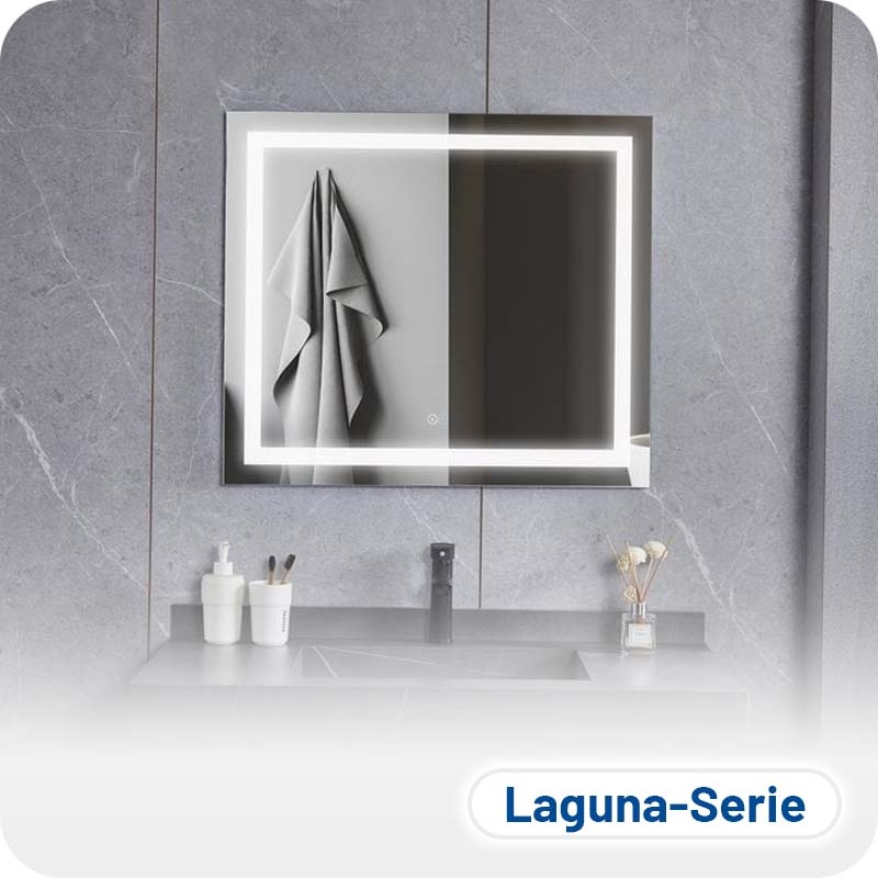 Badkamerspiegel Laguna Anti-Condens en LED - Frameloos - 70x50cm