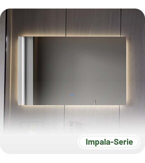 Badkamerspiegel Impala Anti-Condens en LED - Frameloos - 75x140cm