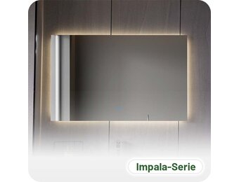 Badkamerspiegel Impala Anti-Condens en LED - Frameloos - 75x120cm
