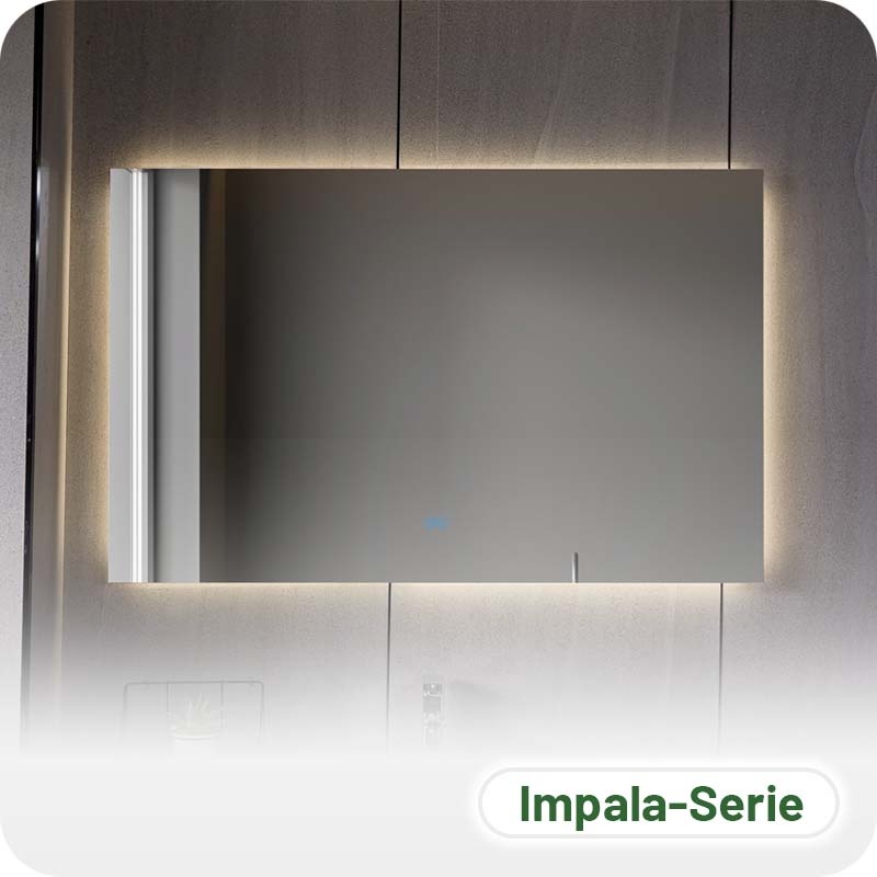 Badkamerspiegel Impala Anti-Condens en LED - Frameloos - 75x120cm