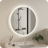 Badkamerspiegel Falcon Anti-Condens en LED - Smart - Frameloos - 80cm