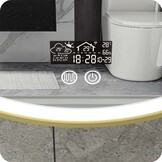 Badkamerspiegel Torino Anti-Condens en LED - Smart - Gouden Frame - 80cm