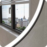 Badkamerspiegel Cortina Anti-Condens en LED - Smart - Zwart Frame - 60cm