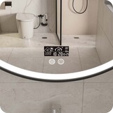 Badkamerspiegel Cortina Anti-Condens en LED - Smart - Zwart Frame - 80cm