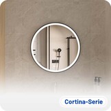 Badkamerspiegel Cortina Anti-Condens en LED - Smart - Zwart Frame - 100cm