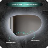 Badkamerspiegel Dart Anti-Condens en LED - Frameloos - 60x40cm