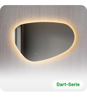 Badkamerspiegel Dart Anti-Condens en LED - Frameloos - 90x60cm
