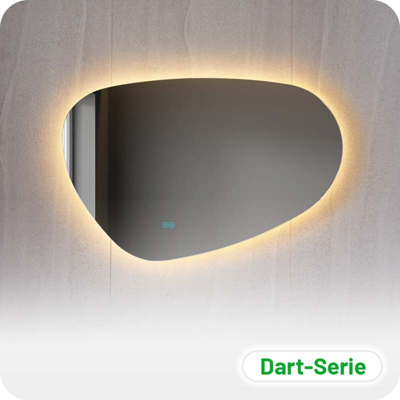 Badkamerspiegel Dart Anti-Condens en LED - Frameloos - 90x60cm
