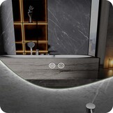 Badkamerspiegel Dart Anti-Condens en LED - Frameloos - 140x75cm