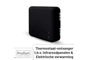 OVB-01 Inbouw/opbouw Ontvanger voor Aan/uit en Klok Thermostaat THB-01 en THB-02 - Zwart