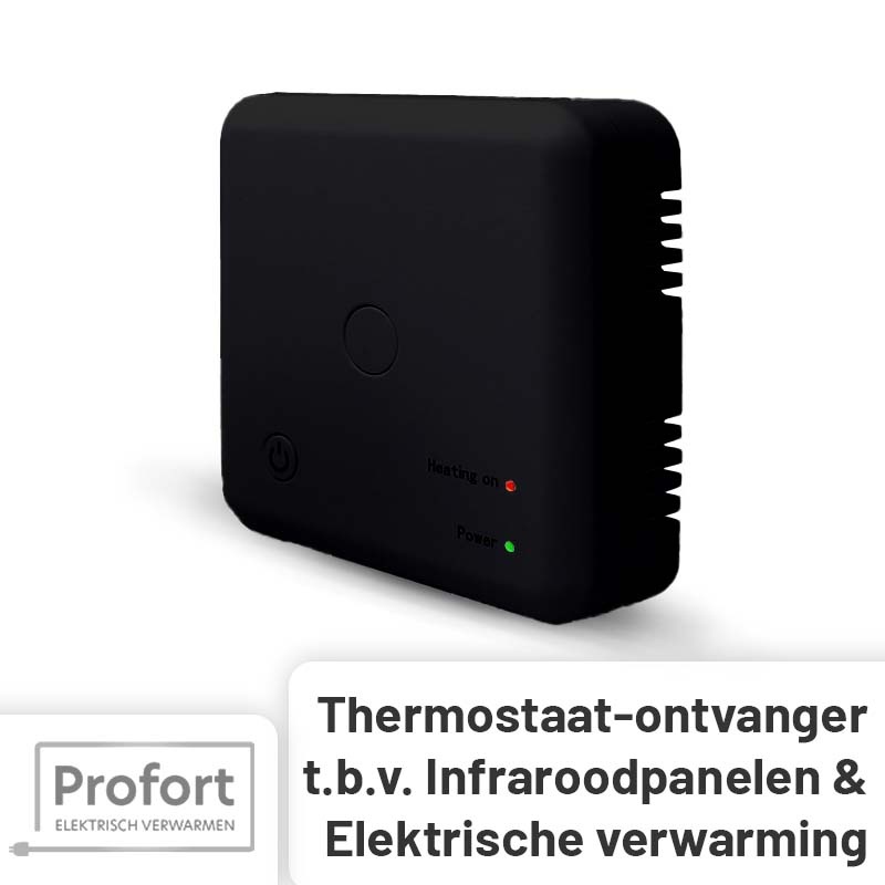 Set THB-02 + OVB-01 Draadloze Klokthermostaat - Tijden en dagen in te stellen - Zwart