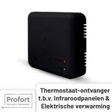Set THB-03 + OVB-03 Draadloze Wifi Klokthermostaat - Bedienbaar via je mobiel - Zwart