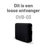 OVB-03 Inbouw/opbouw Wifi Ontvanger voor Klok/Wifi Thermostaat THB-03 en THB-04 - Zwart