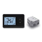 Set THB-03 + OVB-05 Draadloze Wifi Klokthermostaat - Bedienbaar via je mobiel - Zwart
