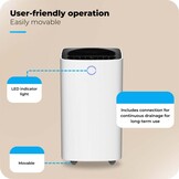 Slimme Luchtontvochtiger Compact Wifi 100 m³ per uur 12 Liter per dag