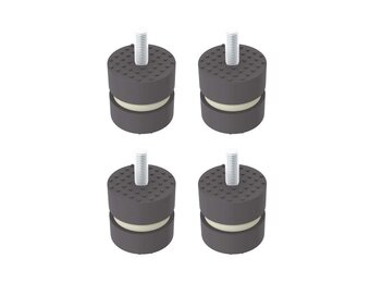 Elastische TPE Trillingsdempers • Set van 4 stuks • 90-200 kg