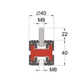 Elastische TPE Trillingsdempers • Set van 4 stuks • 100-350 kg