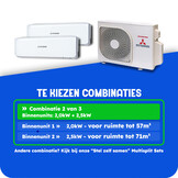 Multisplit Airco Set voor 2 ruimtes | totaal 115m³ | Buitenunit 4,0kW (SCM40)