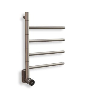 Elektrische Badkamer Radiator Phoenix 60Watt met Thermostaat - Gun Metal