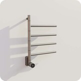 Elektrische Badkamer Radiator Phoenix 60Watt met Thermostaat - Gun Metal