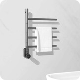 Elektrische Badkamer Radiator Phoenix 60Watt met Thermostaat - Gun Metal