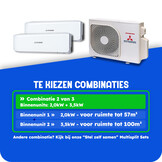 Multisplit Airco Set voor 2 ruimtes | totaal 130m³ | Buitenunit 4,5kW (SCM45)
