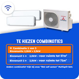 Multisplit Airco Set +Wifi voor 2 ruimtes | totaal 130m³ | Buitenunit 4,5kW (SCM45)