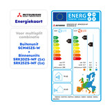 Multisplit Airco Set +Wifi voor 2 ruimtes | totaal 130m³ | Buitenunit 4,5kW (SCM45)