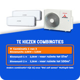 Multisplit Airco Set voor 2-3 ruimtes | totaal 145m³ | Buitenunit 5,0kW (SCM50)