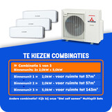 Multisplit Airco Set voor 2-4 ruimtes | totaal 200m³ | Buitenunit 7,1kW (SCM71)