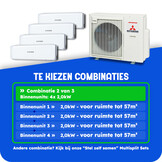 Multisplit Airco Set voor 2-4 ruimtes | totaal 200m³ | Buitenunit 7,1kW (SCM71)