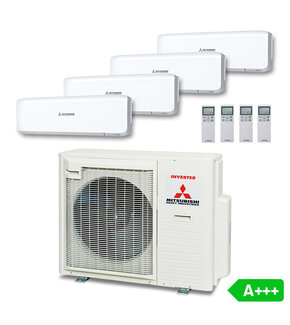 Multisplit Airco Set voor 2-4 ruimtes | totaal 200m³ | Buitenunit 7,1kW (SCM71)