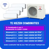 Multisplit Airco Set +Wifi voor 2-4 ruimtes | totaal 200m³ | Buitenunit 7,1kW (SCM71)
