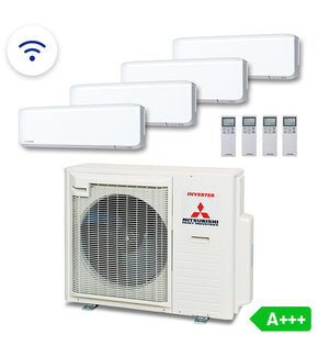 Multisplit Airco Set +Wifi voor 2-4 ruimtes | totaal 230m³ | Buitenunit 8,0kW (SCM80)
