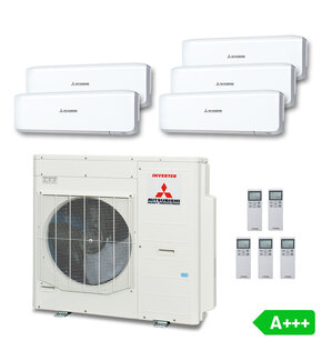 Multisplit Airco Set voor 2-5 ruimtes | totaal 285m³ | Buitenunit 10,0kW (SCM100)