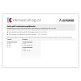 "Stel zelf samen" Multisplit Airco Set voor 2 ruimtes | Maak uw eigen combinatie