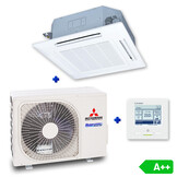 Mitsubishi FDT40VH Singlesplit Airco 4,0kW Cassette 90x90cm met Hyper-Inverter