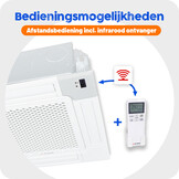 Mitsubishi FDT50VH Singlesplit Airco 5,0kW Cassette 90x90cm met Hyper-Inverter