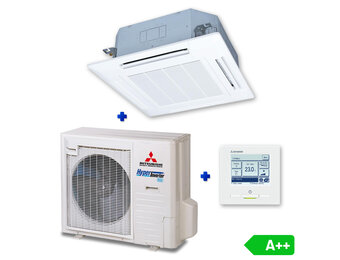 Mitsubishi FDT71VH Singlesplit Airco 7,1kW Cassette 90x90cm met Hyper-Inverter