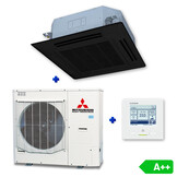 Mitsubishi FDT100VH Singlesplit Airco 10,0kW Cassette 90x90cm met Micro-Inverter