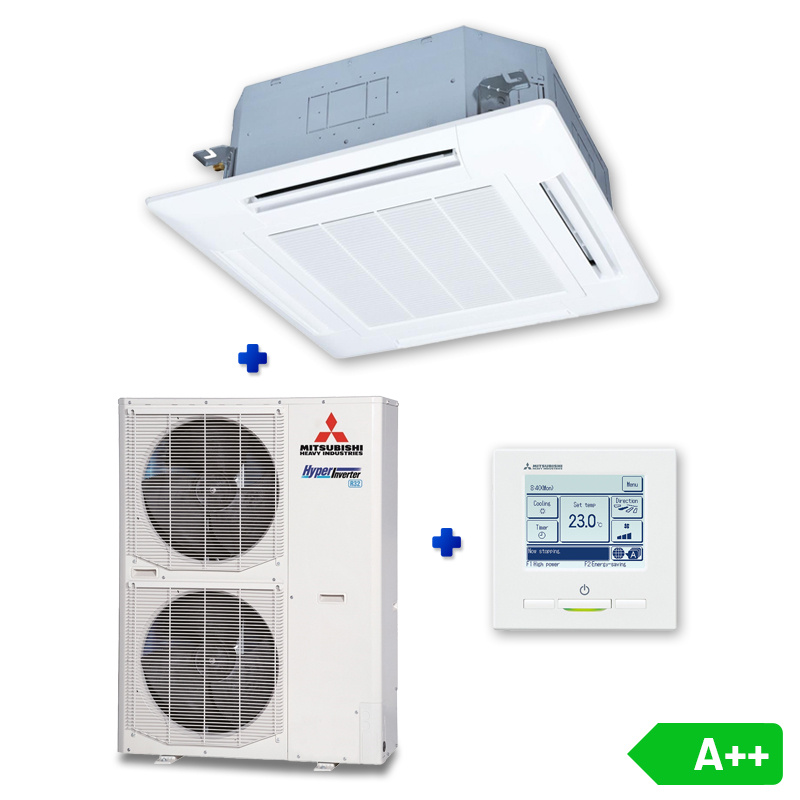 Mitsubishi FDT140VH Singlesplit Airco 14,0kW Cassette 90x90cm met Hyper-Inverter