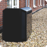 Airco Omkasting Aluminium Zwart Small Wandmontage Hoog