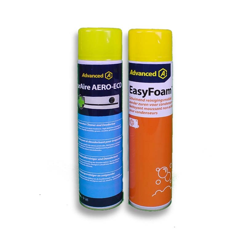 Airco Reiniging Onderhoud Compleet Pakket (2× 600ml) – Binnen- én Buitenunit